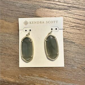 Kendra Scott Gold and Gray Drop Earrings
